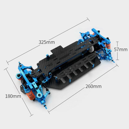 PMM Racing TT02 1:10 Carbon Fiber Chassis Aluminum Alloy RC Car Frame - Others by buy2fix | Online Shopping UK | buy2fix