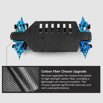 PMM Racing TT02 1:10 Carbon Fiber Chassis Aluminum Alloy RC Car Frame - Others by buy2fix | Online Shopping UK | buy2fix