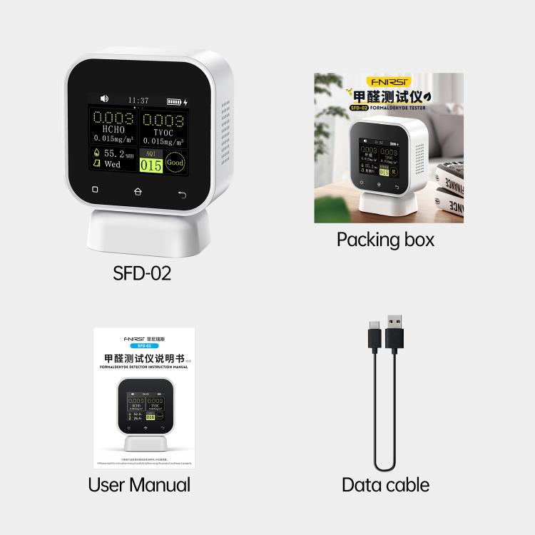 FNIRSI SFD?02 4 in 1 Indoor Air Quality Monitor - Gas Monitor by FNIRSI | Online Shopping UK | buy2fix