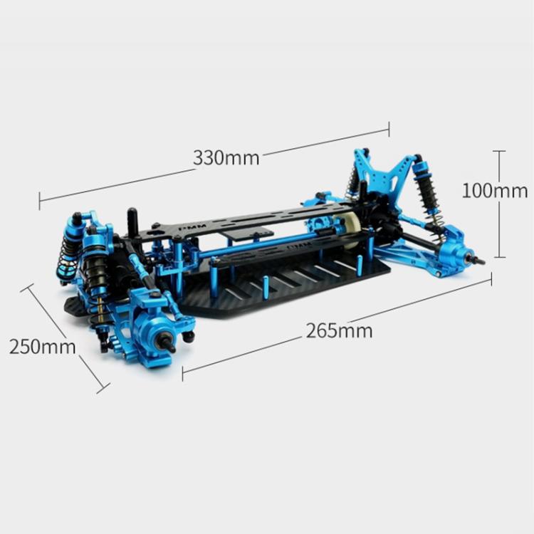 PMM Racing TT02B 1:10 Carbon Fiber Chassis Aluminum Alloy RC Rally Car Frame - Others by buy2fix | Online Shopping UK | buy2fix