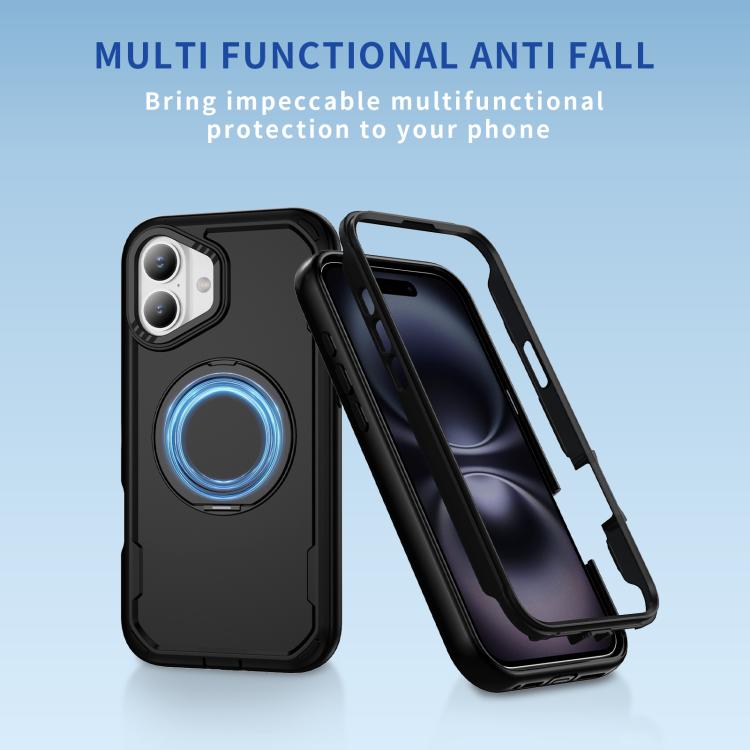 For iPhone 17 Defend Rugged Gear Holder MagSafe Phone Case(Black) - iPhone 17 Cases by buy2fix | Online Shopping UK | buy2fix