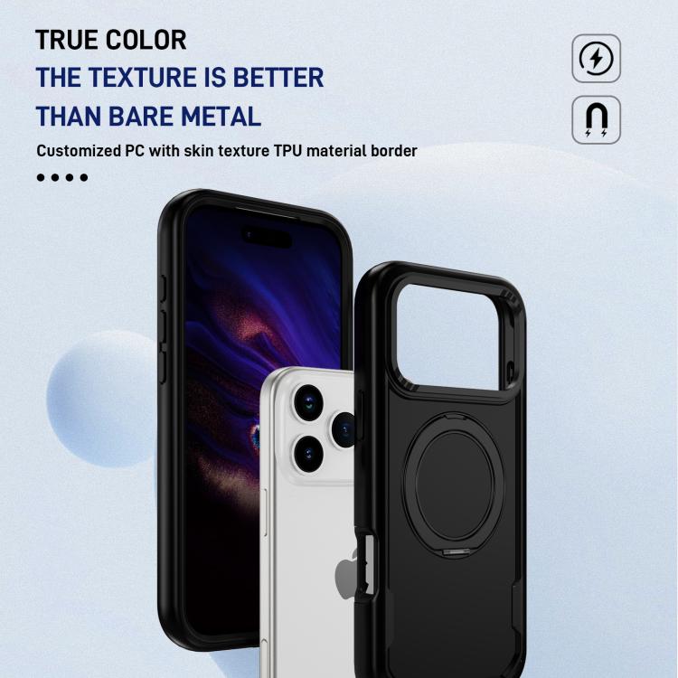 For iPhone 17 Pro Defend Rugged Gear Holder MagSafe Phone Case(Black) - iPhone 17 Pro Cases by buy2fix | Online Shopping UK | buy2fix