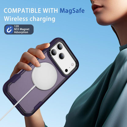 For iPhone 17 Pro Max Defend Rugged Gear Holder MagSafe Phone Case(Purple + Dark Purple) - iPhone 17 Pro Max Cases by buy2fix | Online Shopping UK | buy2fix