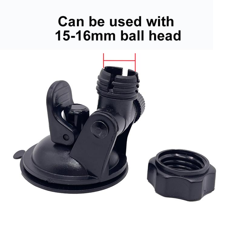 Glass Tile Suction Cup Bracket Base for 15-16mm Ball Head, Size:55mm(Black) - Accessories by buy2fix | Online Shopping UK | buy2fix