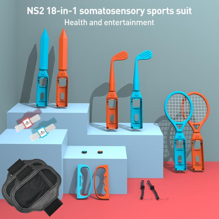 For Nintendo Switch 2 iPlay HBS-522 18 in 1 Motion Sensor Game Set(Blue Orange) - Others by iplay | Online Shopping UK | buy2fix