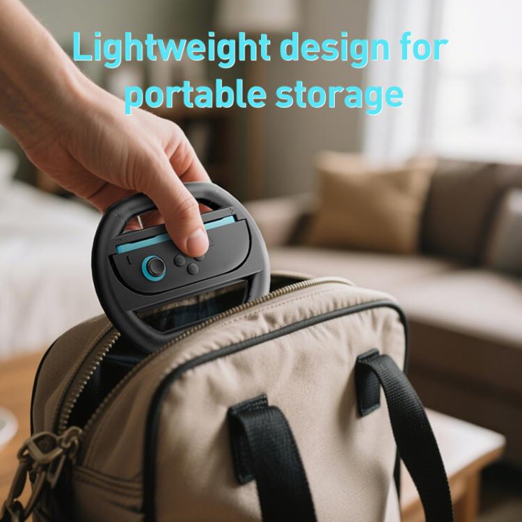 For Nintendo Switch 2 Joy-Con 1pair iPlay HBS-2813 Controller Racing Simple Steering Wheel(黑色) - Gamepads by iplay | Online Shopping UK | buy2fix