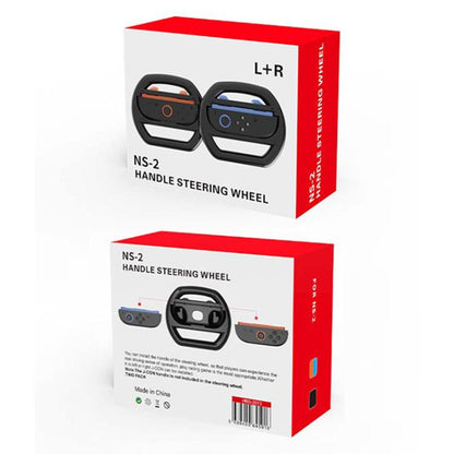 For Nintendo Switch 2 Joy-Con 1pair iPlay HBS-2813 Controller Racing Simple Steering Wheel(黑色) - Gamepads by iplay | Online Shopping UK | buy2fix