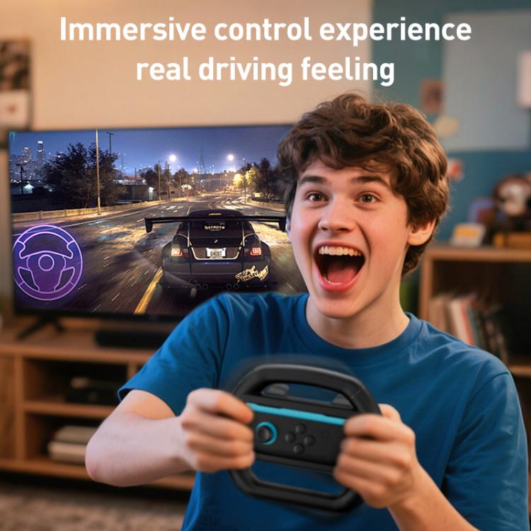 For Nintendo Switch 2 Joy-Con 4pcs iPlay HBS-2813-C Simple Racing Steering Wheel Controller - Gamepads by iplay | Online Shopping UK | buy2fix
