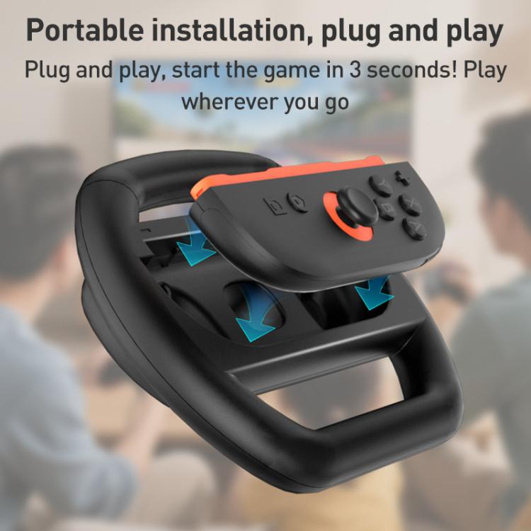 For Nintendo Switch 2 Joy-Con 4pcs iPlay HBS-2813-C Simple Racing Steering Wheel Controller - Gamepads by iplay | Online Shopping UK | buy2fix