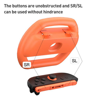 For Nintendo Switch 2 Joy-Con 4pcs iPlay HBS-2813-C Simple Racing Steering Wheel Controller - Gamepads by iplay | Online Shopping UK | buy2fix