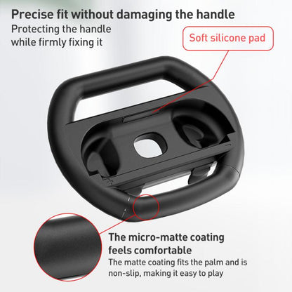 For Nintendo Switch 2 Joy-Con 4pcs iPlay HBS-2813-C Simple Racing Steering Wheel Controller - Gamepads by iplay | Online Shopping UK | buy2fix