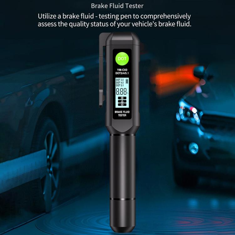 YM-C03 Digital Display Car Brake Fluid Tester Brake Fluid Water Content Tester(Black) - Electronic Test by buy2fix | Online Shopping UK | buy2fix