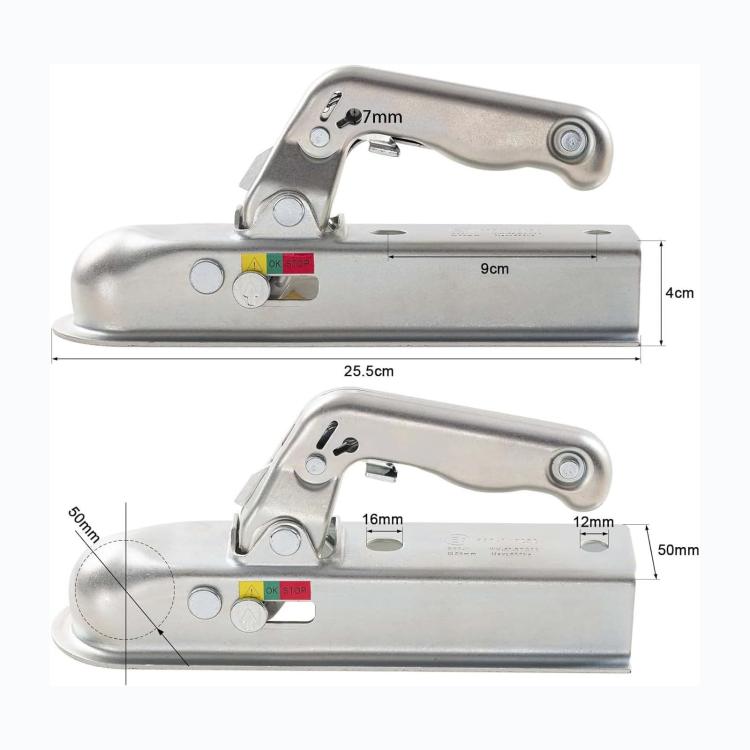 50mm Universal Ball Tow Bar Ball Trailer Coupling(Silver) - Towing Bars by buy2fix | Online Shopping UK | buy2fix