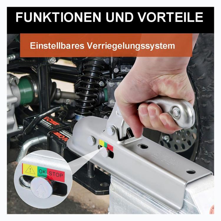 50mm Universal Ball Tow Bar Ball Trailer Coupling(Silver) - Towing Bars by buy2fix | Online Shopping UK | buy2fix