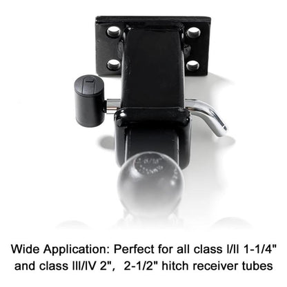 5/8 inch and 1/2 inch Car American Towing Hitch Metal Lock(Silver Black) - Towing Bars by buy2fix | Online Shopping UK | buy2fix