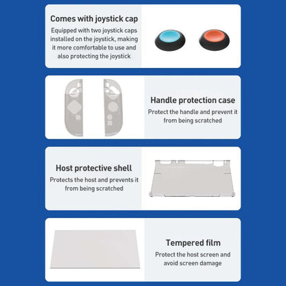 For Nintendo Switch 2 iPlay HBS-2817 6 in 1 Controller Transparent Protective Case - Cases by iplay | Online Shopping UK | buy2fix