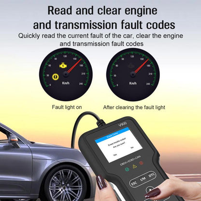 V900 Car Engine Transmission Diagnostic Scanner Tool Car Fault Detector(Black) - Code Readers & Scan Tools by buy2fix | Online Shopping UK | buy2fix