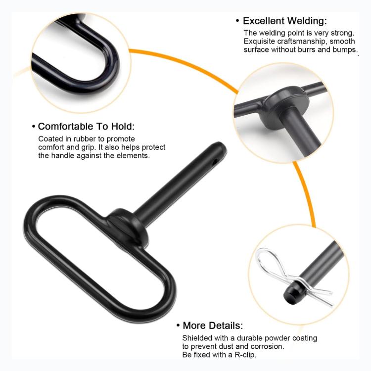 5/8 inch Lawn Tow Behind Attachment Hitch Tractor Towing Hitch Pin(Black) - Towing Bars by buy2fix | Online Shopping UK | buy2fix