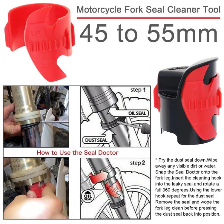 Motorcycle Fork Seal Cleaner, Front Fork Seal Cleaner Tool, Shock Repair Absorber Tool 45mm-55mm(Red) - Motorcycle Maintenance Tools by buy2fix | Online Shopping UK | buy2fix