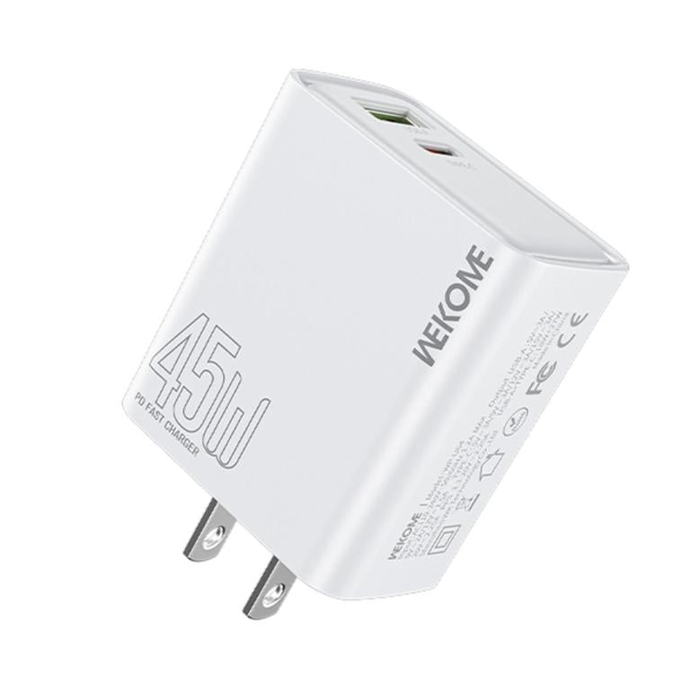 US Plug WK WP-U64 45W Kinkong Flash Charge USB+Type-C Port Fast Charger - USB Charger by WK | Online Shopping UK | buy2fix