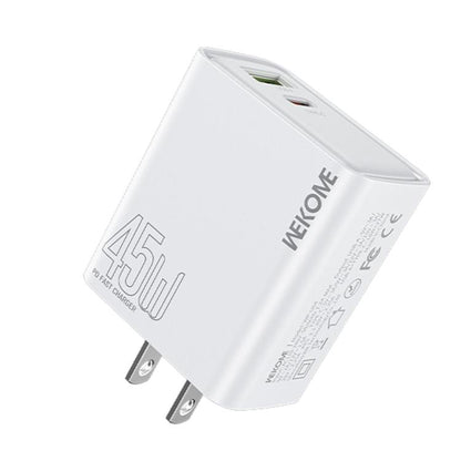 US Plug WK WP-U64 45W Kinkong Flash Charge USB+Type-C Port Fast Charger - USB Charger by WK | Online Shopping UK | buy2fix