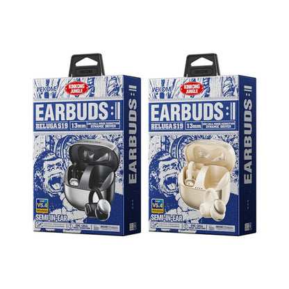 WK Beluga S19 Jungle Series Celestial Clip-On Wireless Earbuds(Beige) - TWS Earphone by WK | Online Shopping UK | buy2fix