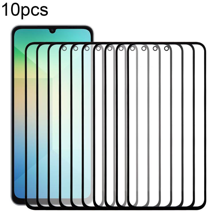 For Samsung Galaxy A06 5G SM-A066B 10pcs Front Screen Outer Glass Lens with OCA Optically Clear Adhesive - Outer Glass Lens by buy2fix | Online Shopping UK | buy2fix