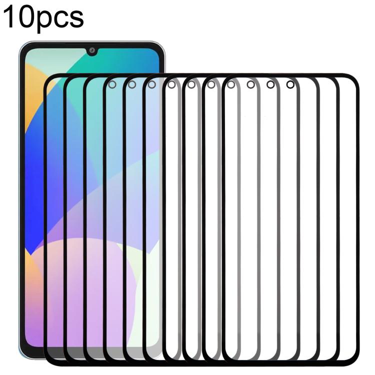 For Samsung Galaxy F06 5G SM-E066B 10pcs Front Screen Outer Glass Lens with OCA Optically Clear Adhesive - Outer Glass Lens by buy2fix | Online Shopping UK | buy2fix