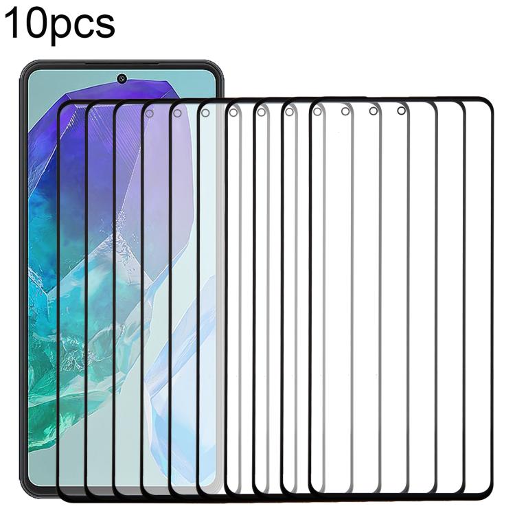 For Samsung Galaxy M55 SM-M556B 10pcs Front Screen Outer Glass Lens with OCA Optically Clear Adhesive - Outer Glass Lens by buy2fix | Online Shopping UK | buy2fix