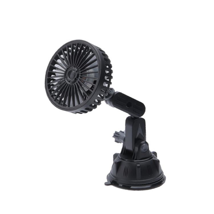 Multifunctional Car Suction Cup Fan 360 Degree Rotation Adjustable Single Head Fan, Specification:Short Rod(Black) - Heating & Fans by buy2fix | Online Shopping UK | buy2fix