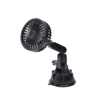 Multifunctional Car Suction Cup Fan 360 Degree Rotation Adjustable Single Head Fan, Specification:Short Rod(Black) - Heating & Fans by buy2fix | Online Shopping UK | buy2fix