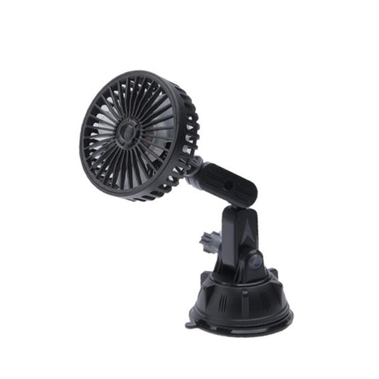 Multifunctional Car Suction Cup Fan 360 Degree Rotation Adjustable Single Head Fan, Specification:Short Rod(Black) - Heating & Fans by buy2fix | Online Shopping UK | buy2fix