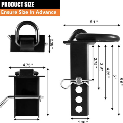 Car Stake Pocket D-Ring Hitch Pin Trailer Traction Connection Accessories(1/2 Specification) - Towing Bars by buy2fix | Online Shopping UK | buy2fix