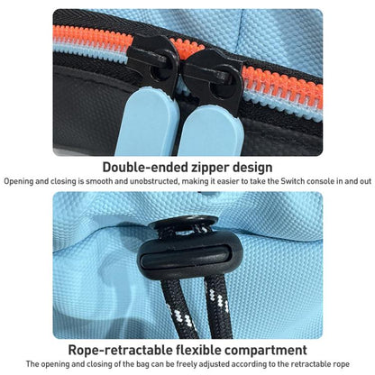 For Nintendo Switch 2 iPlay HBS-2838 Multi-function Portable Crossbody Storage Bag(Blue Orange) - Bags by iplay | Online Shopping UK | buy2fix