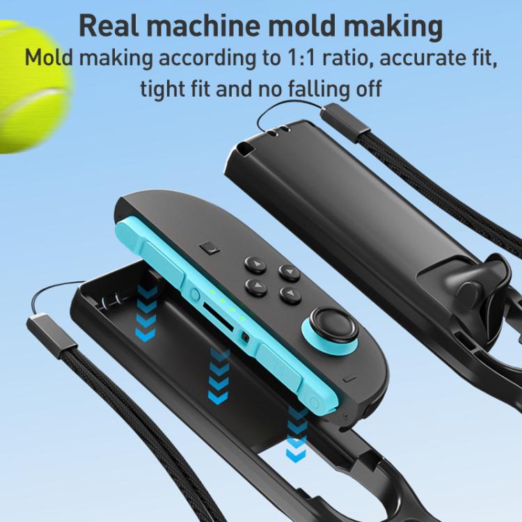 For Nintendo Switch 2 Joy-Con 1pair iPlay HBS-2839 Left and Right Handle Tennis Rackets(Orange Blue) - Gamepads by iplay | Online Shopping UK | buy2fix