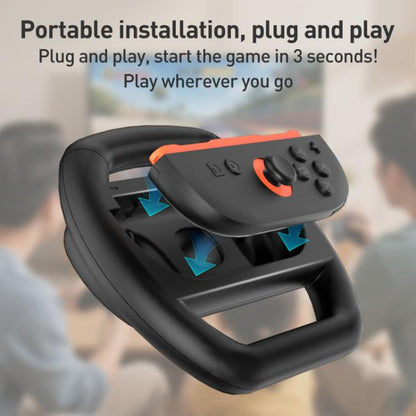 For Nintendo Switch 2 iPlay HBS-2870 4 in 1 Controller Grip Steering Wheel Combination - Gamepads by iplay | Online Shopping UK | buy2fix