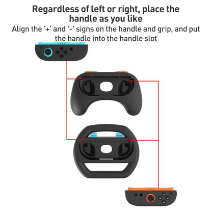 For Nintendo Switch 2 iPlay HBS-2870 4 in 1 Controller Grip Steering Wheel Combination - Gamepads by iplay | Online Shopping UK | buy2fix