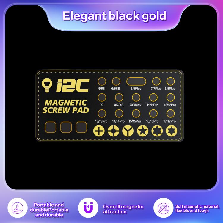 i2C SCO Full Adsorption Magnetic Screw Plate(Black) - Magnetic Screws Mat by i2C | Online Shopping UK | buy2fix