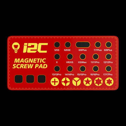 i2C SCO Full Adsorption Magnetic Screw Plate(Red) - Magnetic Screws Mat by i2C | Online Shopping UK | buy2fix