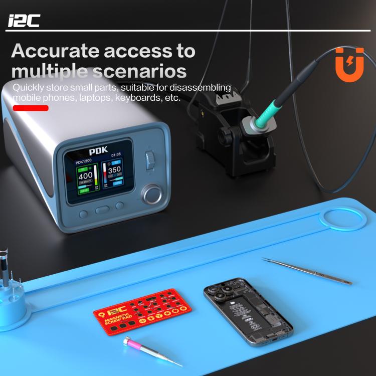 i2C SCO Full Adsorption Magnetic Screw Plate(Black) - Magnetic Screws Mat by i2C | Online Shopping UK | buy2fix