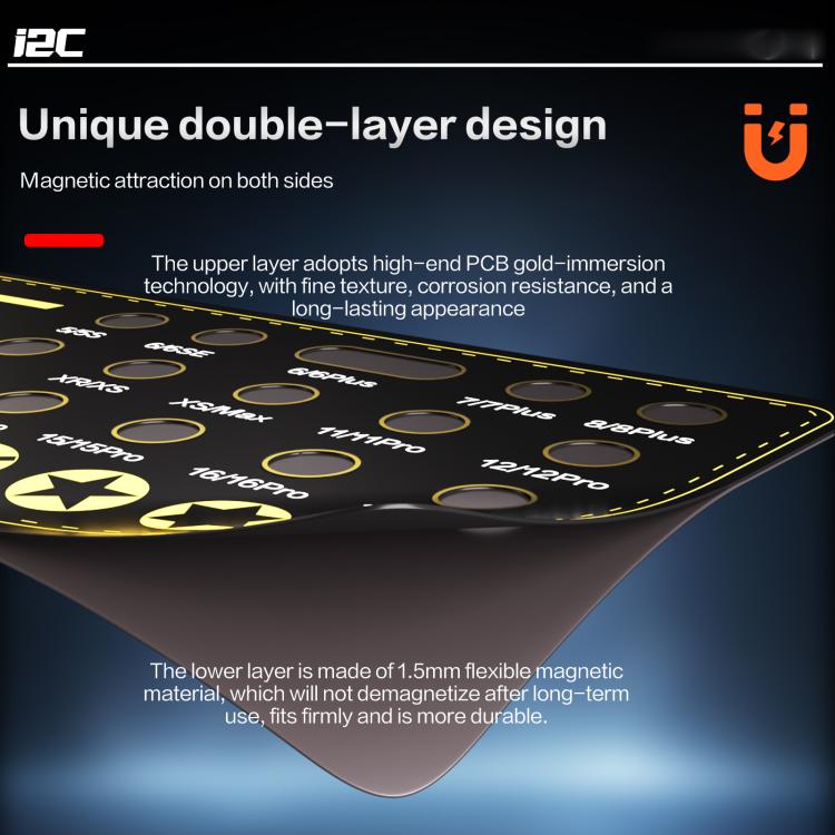 i2C SCO Full Adsorption Magnetic Screw Plate(Red) - Magnetic Screws Mat by i2C | Online Shopping UK | buy2fix