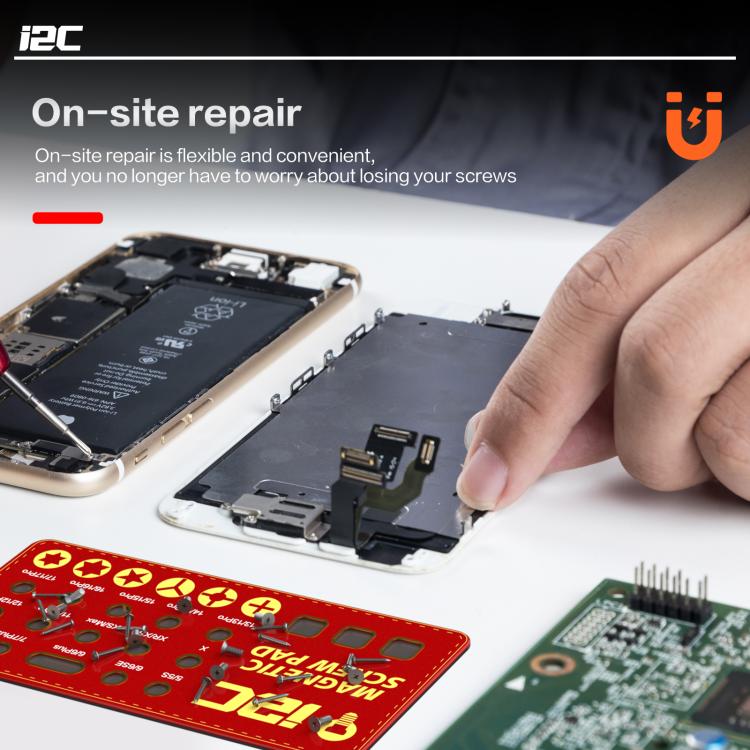 i2C SCO Full Adsorption Magnetic Screw Plate(Black) - Magnetic Screws Mat by i2C | Online Shopping UK | buy2fix