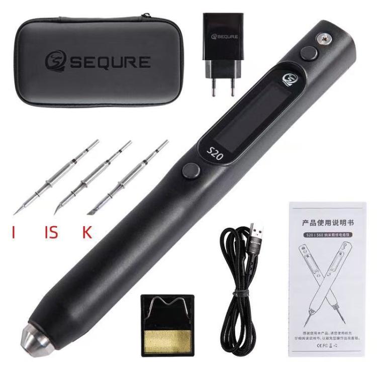 S20 20W 9V Handheld Precision Soldering Iron with 3 Soldering Tips(EU Plug) - Electric Soldering Iron by buy2fix | Online Shopping UK | buy2fix