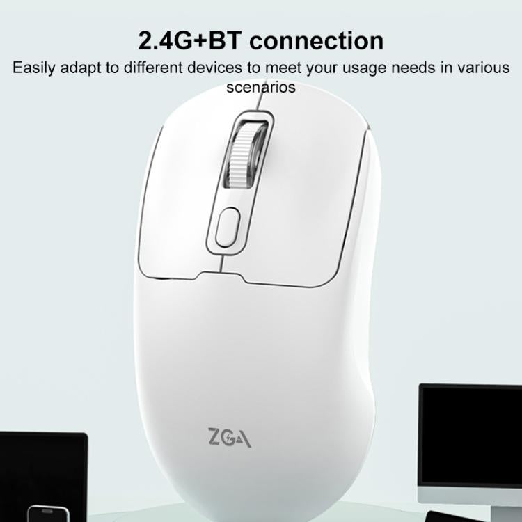 ZGA Sky Drill Dual Modes 2.4G BT5.0 Wireless Mouse(Black) - Wireless Mice by ZGA | Online Shopping UK | buy2fix
