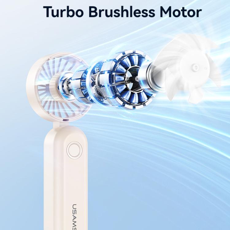 USAMS ZB352 Digital Display Folding Handheld Mini Fan(Black) - Electric Fans by USAMS | Online Shopping UK | buy2fix