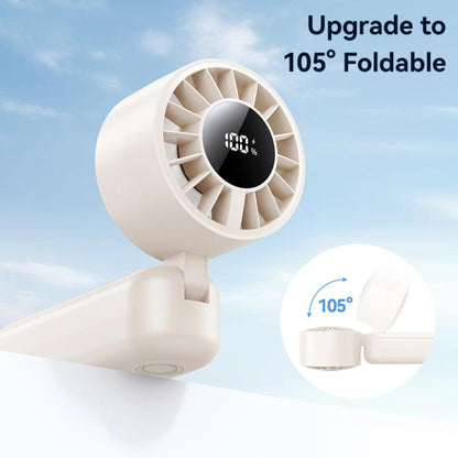 USAMS ZB352 Digital Display Folding Handheld Mini Fan(Black) - Electric Fans by USAMS | Online Shopping UK | buy2fix