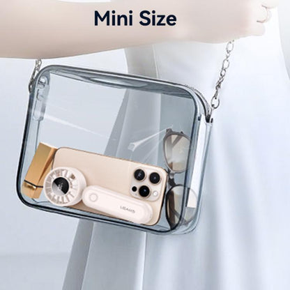 USAMS ZB352 Digital Display Folding Handheld Mini Fan(Beige) - Electric Fans by USAMS | Online Shopping UK | buy2fix