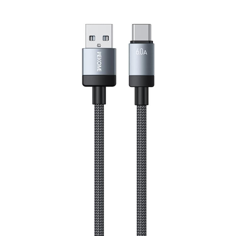 WK WDC-97 Kingkong Ruike Series Braided Charging Data Cable, USB to USB-C / Type-C Port, Length: 1m(Black) - USB-C & Type-C Cable by WK | Online Shopping UK | buy2fix