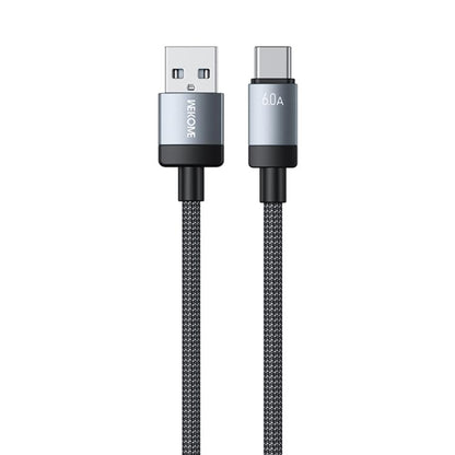 WK WDC-97 Kingkong Ruike Series Braided Charging Data Cable, USB to USB-C / Type-C Port, Length: 1m(Black) - USB-C & Type-C Cable by WK | Online Shopping UK | buy2fix