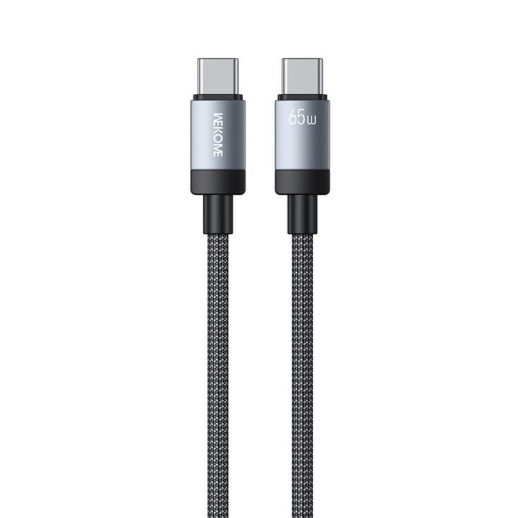 WK WDC-98 Kingkong Ruike Series 65W USB-C / Type-C to USB-C / Type-C Braided Charging Data Cable, Length: 1m(Black) - USB-C & Type-C Cable by WK | Online Shopping UK | buy2fix